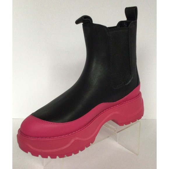 NEW MICHAEL KORS Dupree Chunky Leather Chelsea Boots,  Black Multi (Size 7.5 M) - Picture 2 of 12